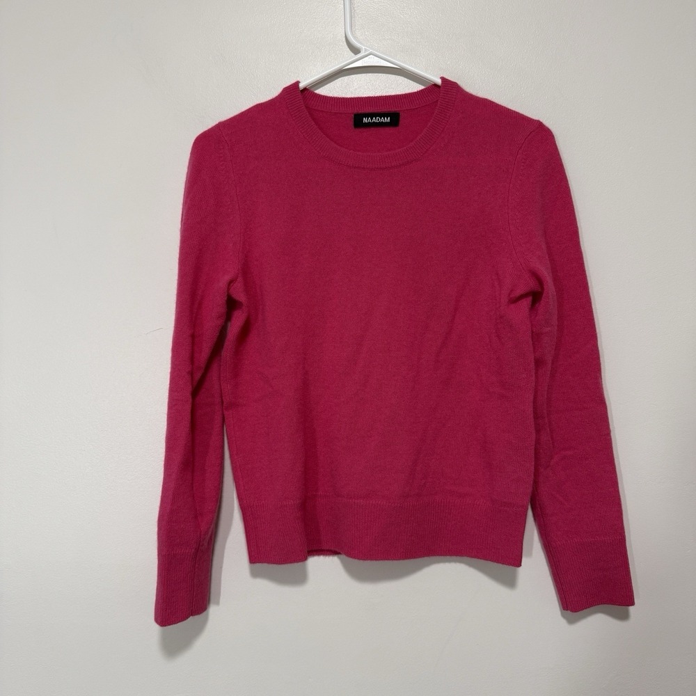 Naadam Pink Crewneck Cashmere Sweater Size XS